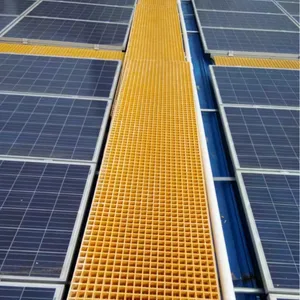 Factory Direct 38mm Fiberglass Grating for Solar PV Array Access and Maintenance Catwalk thumbnail-1