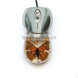 Fashionable New Style Resin Real Buttfly Computer Mouse thumbnail-4