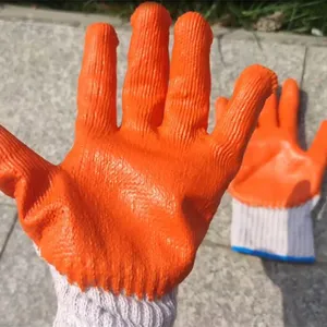 Wholesale Latex Coated Safety Gloves Breathable Knitted Work Gloves for Garden Farm Construction and Warehouse Use thumbnail-3