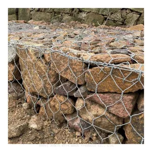 Factory Sale Woven Stone Filled Gabion Basket 2*1*1m Hexagonal Galvanized Gabion Boxes thumbnail-2