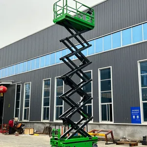 20ft 30ft 40ft Mini Full Electric Hydraulic Scissor Lift Steel 4 Pers Capacity 0.25 Gradeability Self-Propelled thumbnail-1