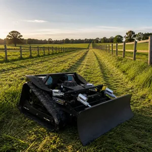 Vigorun Tech VTLM600 Gasoline RC Rubber Track Lawn Mower Wireless Remote Control Grass Trimmer Robot Best Price High Quality thumbnail-1