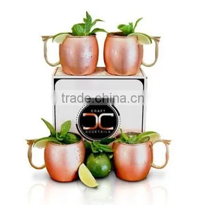 Set of 4 Craft Cocktails - Handmade Copper Moscow Mule Mugs With Gift Box (Set of 4, 16 Oz., Smooth) thumbnail-2