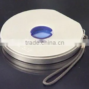CC Round Plain Metal Tin cd Case Box With Zip thumbnail-1