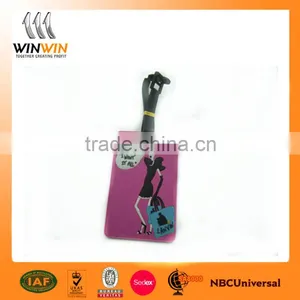 Sedex Audited Factory Custom Made Soft PVC Luggage Tag /Silicone Luggage Tag thumbnail-1