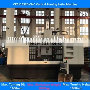 CK5116SSD Cnc Vertical Turning Lathe Machine With 1600mm Turning Height thumbnail-1