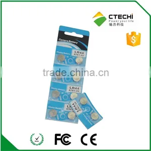 1.5V Alkaline Button Cell Battery LR44, AG13,A76 Coin Battery in Card Package/blister Package thumbnail-1