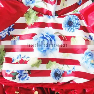 Luxury Fur Flower Cotton Red Dog Clothes thumbnail-5