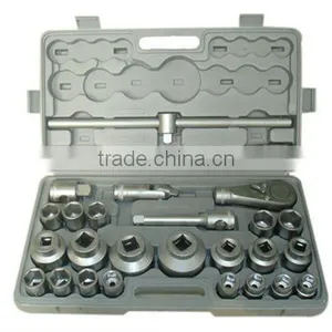 3/4" 1" Drive 26pcs Gray Blow Molding Box Socket Wrench Set thumbnail-1