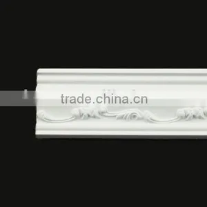 European- Style Architectural Decorative PU Carving Cornice Mouldings thumbnail-1