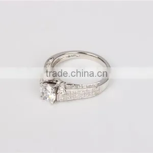 Custom 925 Sterling Silver Engagemet Ring With AAA Zircon Prong Setting 2016 thumbnail-3