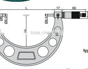10% off Hot Sale Ouside Micrometer With Interchangeable Anvils 3206-100A 0-100mm in Stock thumbnail-3