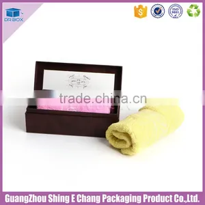 Luxury Handmade Custom Leather Paper Printed Gold Hot Stamp Logo Gift Box Packaging With Clear Lid thumbnail-2