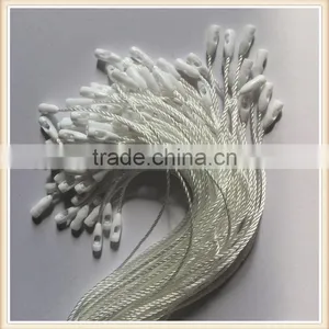 High Quality White Polyester Thread String Tag Plastic thumbnail-3