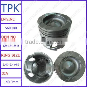 KOMATSU S6D140E CAST IRON PISTON, SA6D140E-2 PISTON 6212-31-2110 6211-32-2130 6211-32-2110 6210-31-2150 thumbnail-1