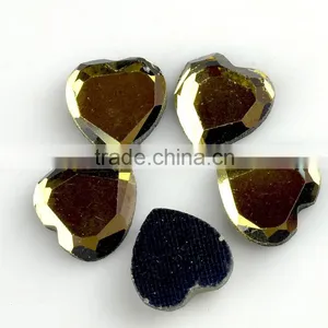 Top Quality Heart Shape DMC Hot Fix Rhinestones Crystal Flatback,Crystal Strass Hotfix, Irregular Shape Pedreria for Garment thumbnail-1
