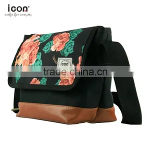 600D Polyester Flower Pattern Sling Bag Own Design thumbnail-2