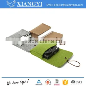 Portable Cheap Felt Coin Bag Wallet Bag Purse Camera Bag for Change Camera Phone Charger thumbnail-1
