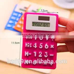 Mini Gift Silicone Solar Power Calculator / Logo Customized OEM Electronic Manufacturer thumbnail-3