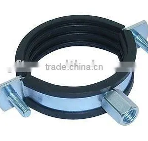 Heavy Duty Pipe Clamp With Rubber M8/10 Pipe Clamp thumbnail-1