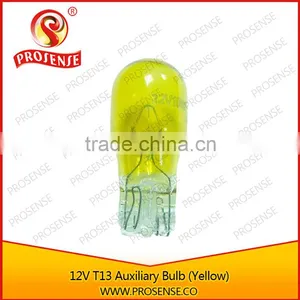 W2.1*9.5d 12V 10W Car Shinning Yellow Tube Halogen T13 Bulb thumbnail-1