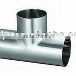 GB SS304L Stainless Steel Pipe Fittings Sanitary Equal Tee / Coupling thumbnail-1
