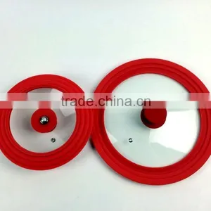 Universal Deckel,glass Pot Lids,Silica Gel Glass Cover,Pot Lids,General Glass Cover ,silicone Pan Cover thumbnail-4