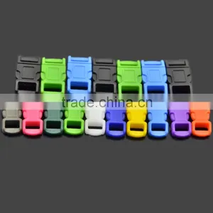 2017 New Paracord Accessories 3/8" 1/4" Colorful Curved Side Release Plastic Buckle for Paracord Bracelet thumbnail-3
