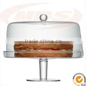 Different Size Clear Glass Cake Cover And Stand thumbnail-1