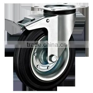 European Industrial Casters With Rubber Wheels thumbnail-1