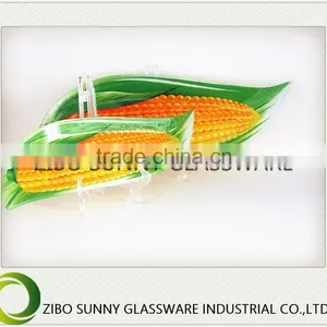 Fruits and Vegetables Series Glass Plate of the Harvest of Corn thumbnail-4