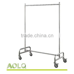 Double-pole Foldable Clothes Hanging Rack, Interior Hanger Rack thumbnail-1