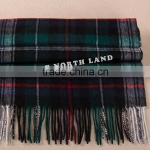 Wool Cashmere Scottish Tartan Scarf thumbnail-4