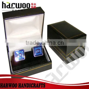 Uxury Black Wooden Cufflink Packing Box Wholesale thumbnail-4