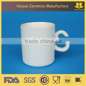 White Ceramic Tea Cup Set With Metal Stand, Bone China Cup thumbnail-2