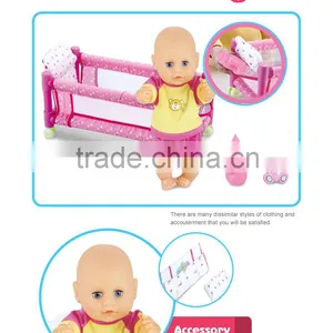 New Design Hot Sale Cheap 12 Inch China Baby Alive Doll With Bed thumbnail-2