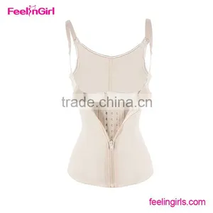 Plus Size Clip and Zip Nude Waist Trainer Vest thumbnail-1