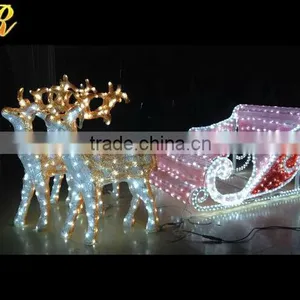 Led Lighted Horse Carriage With Santa Claus for Large Christmas Decoration thumbnail-2