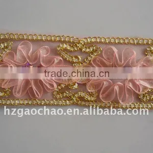 Sweet Floral Design Cording Embroidery Lace thumbnail-1