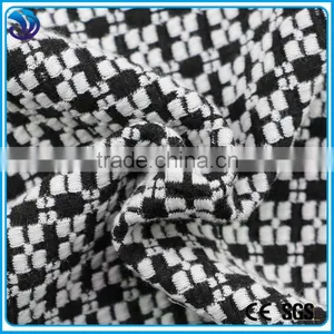 Professional Design Check White and Black Polyester Spandex Jacquard Fabric thumbnail-3