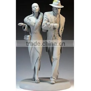 Clay Figurine Prototype of a Couple Resin Statue thumbnail-1