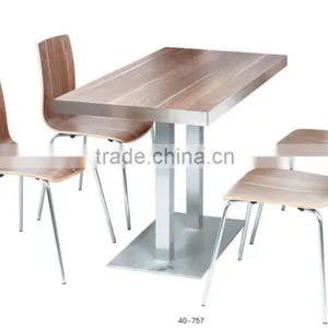 Sanlang Cheap Restaurant Tables Chairs With Chrome Legs thumbnail-1