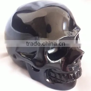 Natural Semi-Precious Gemstone Black Obsidian Skull With Retail Price thumbnail-1