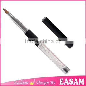 2016 Oval Shape Crystal Nail Brush With Animal Hair Brush Nail Polish Brush thumbnail-1