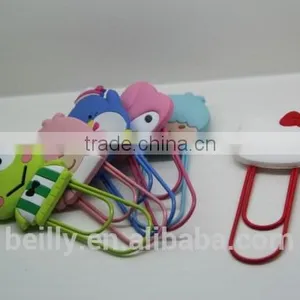 Custom Shape Silicone Carton Design Bookmark for Book thumbnail-1
