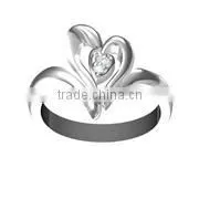 Double Heart Promise Ring B05152R thumbnail-1
