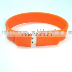High Quality Low Price Silicone USB Flash Bracelet thumbnail-1