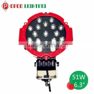 2015 Hot 4x4 Car Accessories Round 7 Inch 51w Led Work Light for Jeep Trucks thumbnail-2