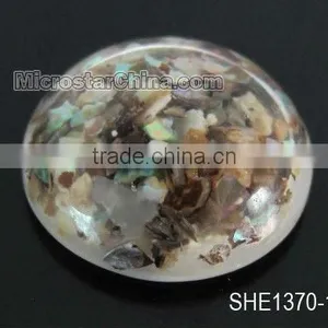 Patterned Round Shell Cabochon 2011 New Design thumbnail-1