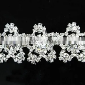 Bling Silver Flower Rhinestone Button Shank RNK179Y thumbnail-3